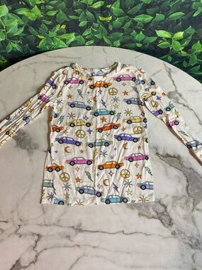 Posh Peanut Desmond Cars Classic Bamboo Long Sleeve Pajama PJ Set Size 5-6T